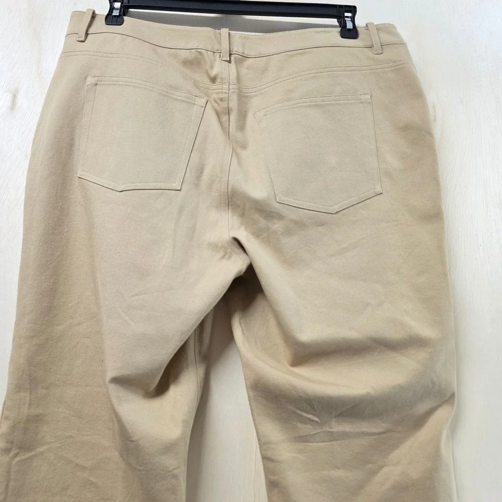 Lauren Ralph Lauren Slimming Fit Pants 16 Light Wheat Tan Straight Leg NWT